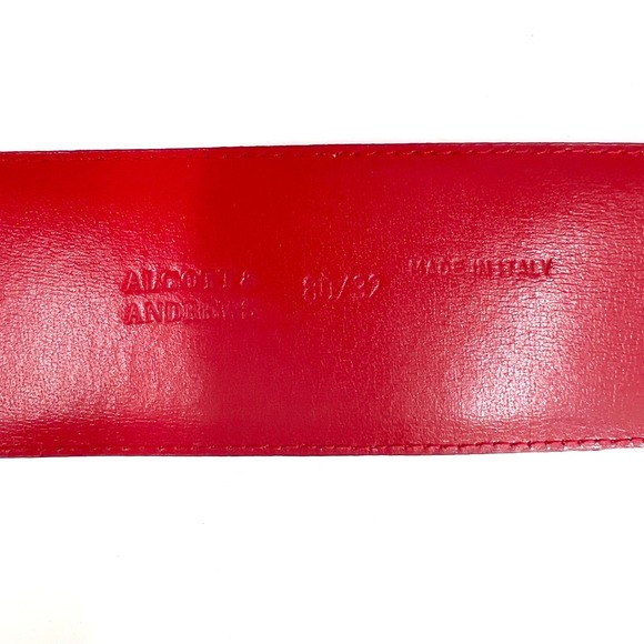 VTG Alcott & Andrews‎ Womens Wide Belt Red Genuine Lizard Skin Leather Italy M main image 5